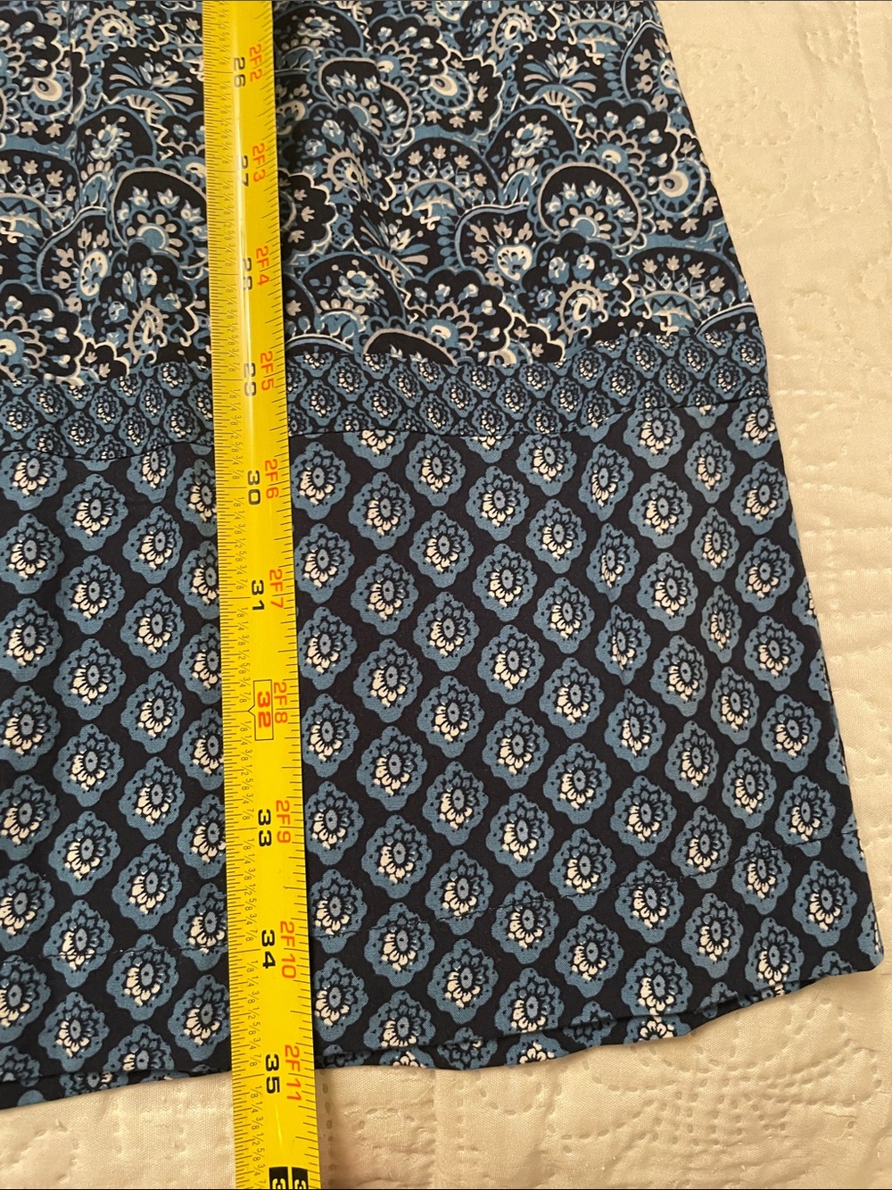 Loft Outlet Sleeveless Summer Dress Small Blue Paisley & Floral Print Dress - Picture 10 of 11